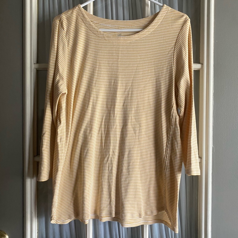 J. Jill Pima cotton striped scoopneck Tshirt